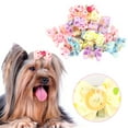 thumbnail image 4 of BIMZUC 20Pcs Dog Hair Bowknot with Elastic Band Pet Puppy Teddy Grooming Hair Accessories, Random Color, 1.38 inches, 4 of 8