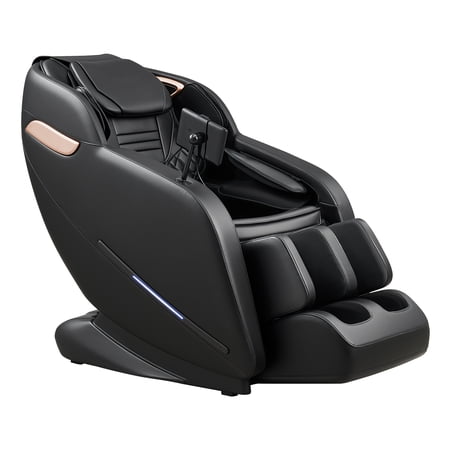 KFFKFF 3D Zero-Gravity Full Body Massage Chair with Adjustable Footrest, Multiple Automatic Modes, Air Compression, Heating for Waist & Legs, Bluetooth Audio, and Touchscreen Controls for Home