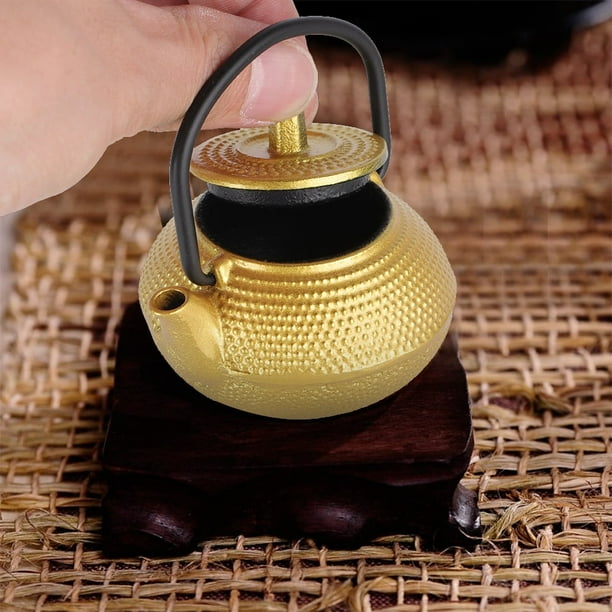 Tetera de hierro, mini tetera de hierro fundido de 50 ml diseñada para la perfección
