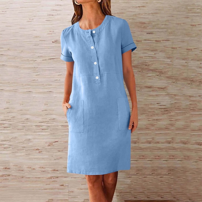 linen blend button front midi dress Ann Taylor Button Midi Dress in Linen Blend Size 0 Natural Flax Women's