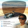 thumbnail image 3 of TINHAO Sunglasses Fit Over Glasses for Men Women Square Sun Glasses UV400 Protection Shades, 3 of 7