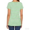 thumbnail image 4 of Vrorvz Striped Shirts for Womens Short Sleeve Breathable Lightweight Summer Tee Trendy Vacation Beach Tops, 4 of 5