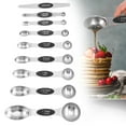 thumbnail image 2 of Stainless Steel Magnetic Measuring Spoons Set of 9 with Leveler,Nesting Teaspoon & Tablespoon Measuring Spoons,Kitchen Gadgets for Baking & Cooking,Fits in Spice Jars - Mountain Sunrise, 2 of 7