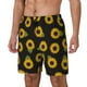 thumbnail image 1 of Balery Sunflowers Bañador para hombre, shorts de playa de secado rápido con entrepierna y forro de compresión-Small, 1 of 6