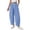 Blue, variant on Pants For Women Plaid Wide Leg Pants with Elastic Cuffs Loose Fit Elastic Waist Casual Summer Trousers Green XL
