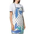 thumbnail image 3 of ZNDUO Leaves Seamless Polka Dots Pattern Apron, Adjustable Bib Soft Chef Aprons, 3 of 8