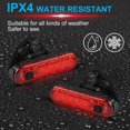 thumbnail image 5 of LED Rear Bike Tail Light 2 Pack, Ultra Bright USB Rechargeable Bicycle Taillights, Waterproof Bike Back Light for Cycling, 5 of 5