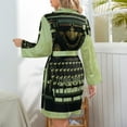 thumbnail image 6 of VINTAGE TYPEWRITER Pop Art Night Robe Long Sleeve V Neck Robe With Belt Women's Sleepwear Dresses, 6 of 9