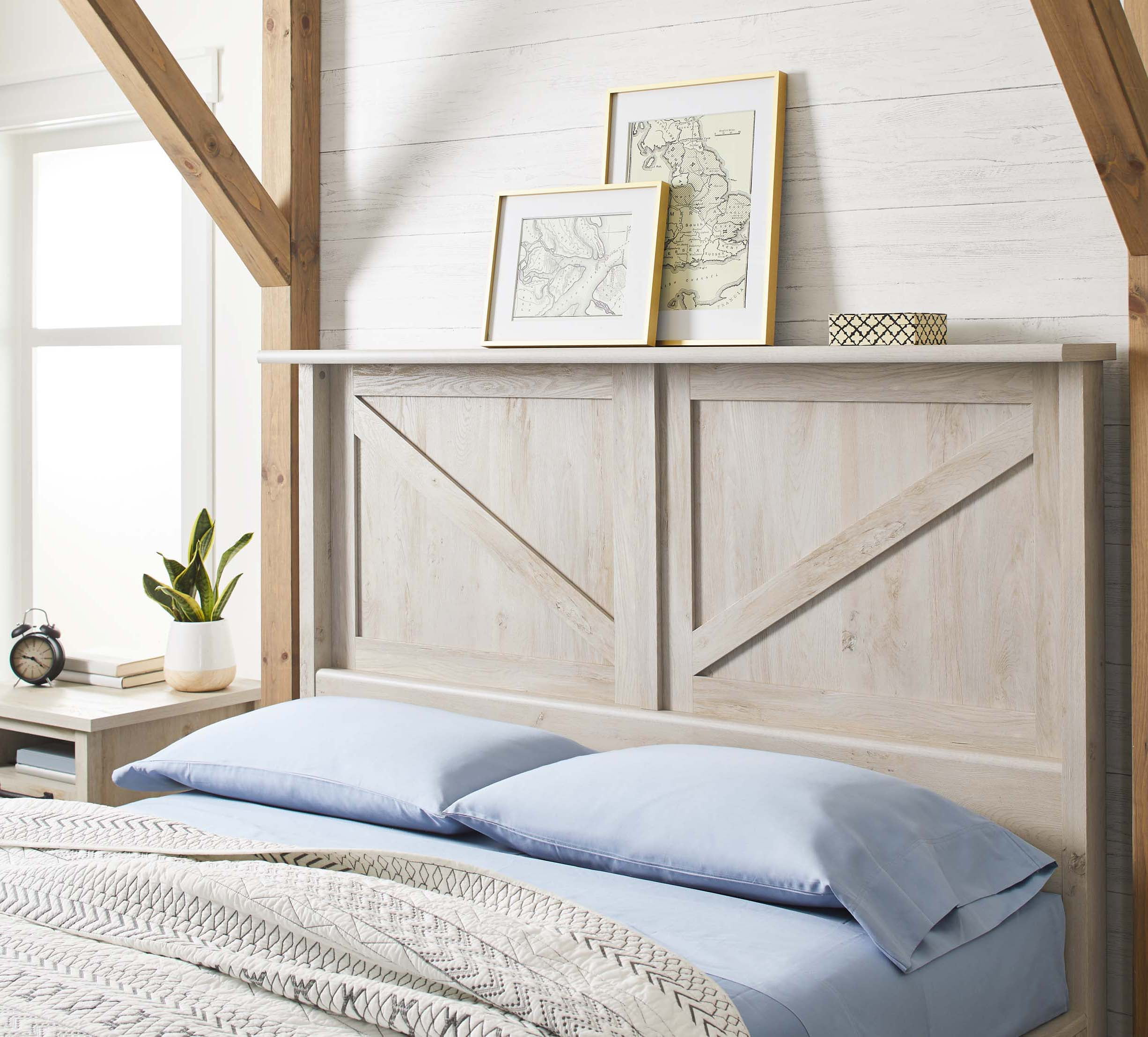 Full Queen Size Headboard Solid Wood Country Rustic Farmhouse Bedroom Furniture 