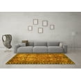 thumbnail image 3 of Ahgly Company Machine Washable Indoor Round Persian Yellow Traditional Area Rugs, 8' Round, 3 of 4