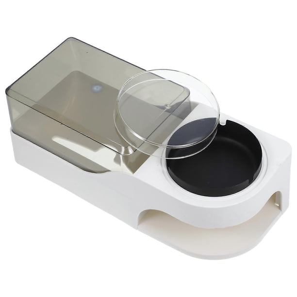 Adhesive Wall Mount Bathroom Tissue Box with Ashtray for Easy Installation and Storage in Plastic