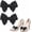 solid black, variant on 2 Pieces Satin Bow Shoe Clips, Detachable Big Shoe Charms Bow, Decorative Bow Shoe Buckle Decoration Accessories for Women High Heels Dress wedding