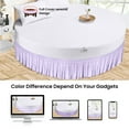 thumbnail image 4 of SGI Bedding Round Bed Skirt |Wrap Around Microfiber Bed Skirt | Fade Resistant, Wrinkle Free, Anti-static, Decorative, Extra Storage Space, Clutter-Free | 96" Diameter / 16" Drop, Lilac, 4 of 8