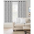 thumbnail image 2 of Boho Black Pattern Blackout Curtains 54 Inches Long for Bedroom, Modern Geometric Southwestern Vintage Thermal Insulated Room Darkening Black Out Window Curtain Panels Grommet Drapes for Living Room, 2 of 8