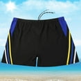 thumbnail image 2 of UTSJKR Board Shorts for Men Drawstring Waisted Swim Truncks Vintage Striped Square Leg Athletic Shorts Summer Beach Swimwear Blue XXXL, 2 of 3