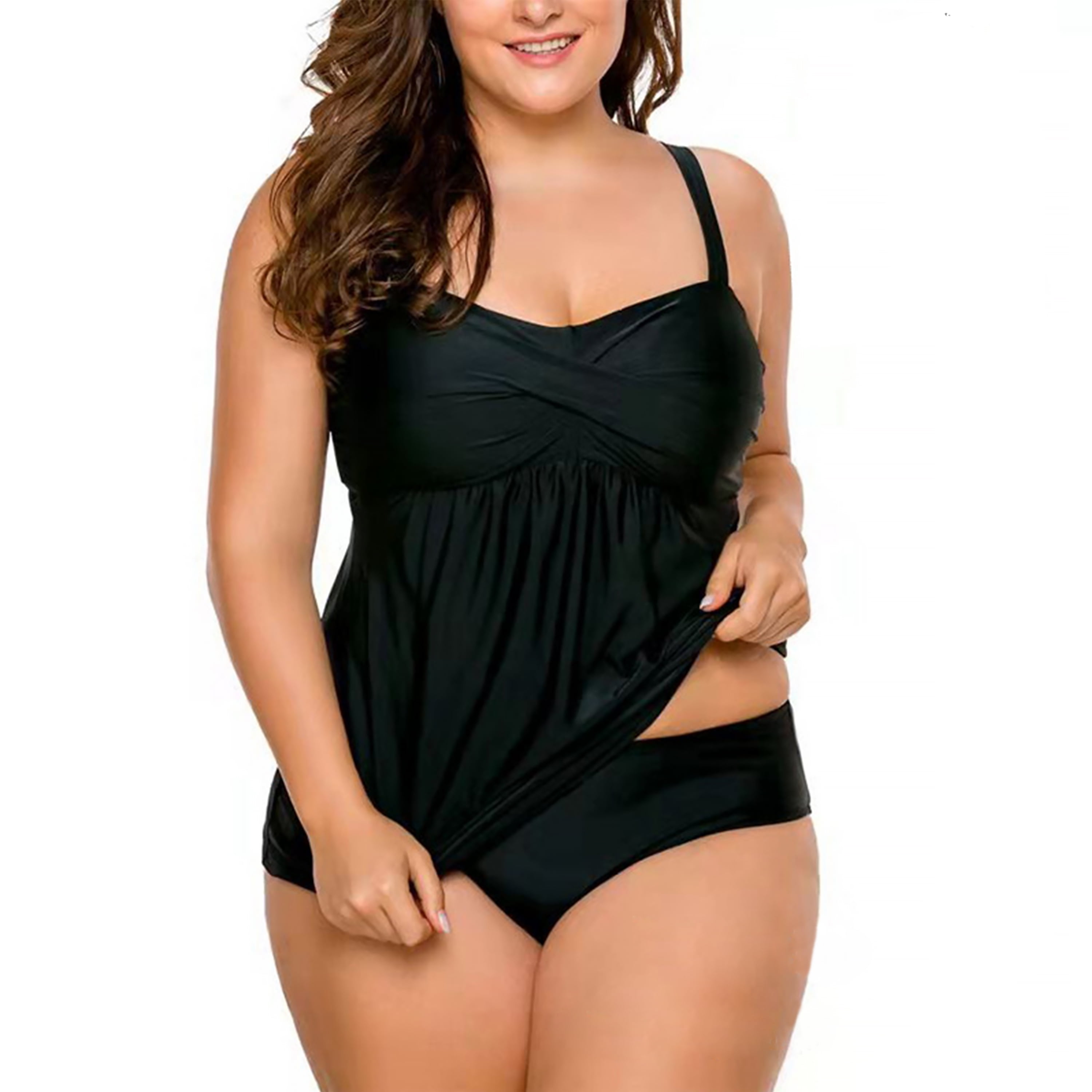 HAWEE Women Plus Size Tankini Swimsuit Two Piece Bathing Suits Shorts, - Walmart.com