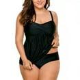 thumbnail image 1 of Tankini Bathing Suits for Women Two Pieces Tummy Control Swimsuit Plus Size Swimwear, 1 of 4