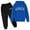 1-Blue48, variant on Outfit For Big Boy Los Angeles Letter Graphic Pullover Hooded Sweatshirt Sweatpants Soft Clothes Set