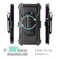 thumbnail image 3 of LG K20 Plus Case, LG K20 V Case, LG LV5 Case, LG K10 2017 Case, LG Harmony Case, Mignova Heavy Duty Armor Case With Screen Protector + Kickstand Belt Swivel Clip Holster Cover-Purple, 3 of 8