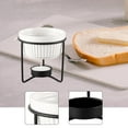 thumbnail image 6 of CoudarTitie Butter Warmer Ceramic Bowl,Cookware,Heater,Boiler,Chocolate Melting Pot Fondue Pot for Chocolate Dessert Fruit Party Supplies black, 6 of 9
