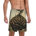 thumbnail image 2 of Pofeuu Surreal Brain Tree Print Men's Soft Woven Elastic Waistband Sleep Pajama Short-4X-Large, 2 of 6
