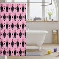 thumbnail image 3 of Manfei Coquette Bowtie Shower Curtain 72Wx78L,Halloween Skull Print Bath Curtain, 3 of 5