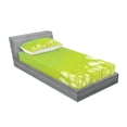thumbnail image 2 of Ambesonne Flower Fitted Sheet & Pillow Sham Set, Wild Dandelion Blossoms, Twinxl, Apple Green Seafoam, 2 of 2