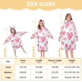 thumbnail image 3 of Wearable Blanket with Sleeves and Pocket Oversized Hooded Sweatshirt 3-14 YR Seamless Pink Heart Pattern S, 3 of 7