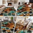 thumbnail image 6 of Farmhouse Washable Area Rug 6 x 9 ft Cow Leopard Texture Rustic Cottagecore Nature Plaids, Soft Non Slip Rugs Stain Repellent Indoor Felt Carpet for Living Dining Room Bedroom Home Office, 6 of 9