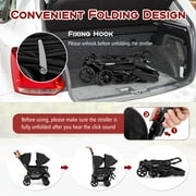 Costway Double Stroller Foldable Baby Twin Lightweight Travel Stroller Infant Pushchair Black