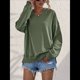 thumbnail image 4 of Sudadera de Larga para Mujer, Holgada, para Hacer Ejercicio, para Salir, Informal, con Capucha Verde S, 4 of 10