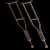 Underarm adjustable aluminum crutch, adult, 1 pair