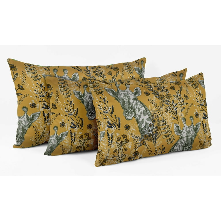 Vargottam Luxury Printed Mustard Yellow Theme Cushion Covers Decorative PillowCovers Lumbar Throw Pillowcase 24x14 Inches Walmart