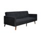 thumbnail image 1 of Ilios Innova | Sofá Cama Aren Tapizado en Lino Negro Diseño Nórdico con Respaldo Dividido Reclinable Brazos y Estructura de Madera Futón Moderno para Sala de Estar, 1 of 9