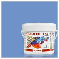 Starlike EVO Glamour Collection Epoxy Tile Grout - Blu Avio FETI1003, 2.5 kg/5.5 lbs Indoor/Outdoor Tile Adhesive and Two-Part Epoxy Grout for Shower, Pool, Bathroom, or Kitchen Walls or Floors