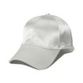 thumbnail image 1 of White Pure Satin Baseball Cap For Women Clean Style In Crisp White Free Size 22.8 Inch, 1 of 2