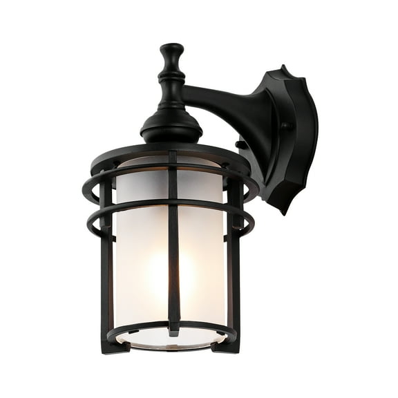SAFAVIEH Adisyn LED Black Metal Wall Sconce with Clear Shade, Set of 2