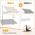 thumbnail image 5 of HOMEDEMO Manual Foldable Retractable Awning, 98"W x 118"H Foldable Side Bar 30°-180°, NO Drilling Awings for Backyard Garden Porch Outside Cream, 5 of 8