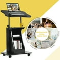 thumbnail image 6 of Gymax Sit-to-Stand Laptop Desk Cart Rolling Mobile Height Adjustable w/ Storage Black, 6 of 10