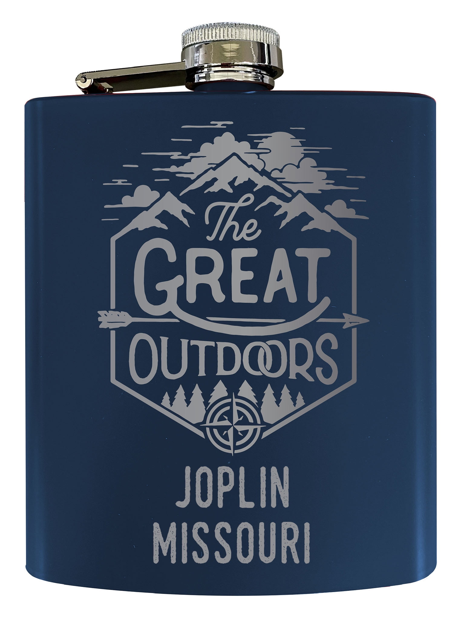 Joplin Missouri Laser Engraved Explore the Outdoors Souvenir 7 oz Stainless  Steel 7 oz Flask Navy - Walmart.com