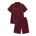 thumbnail image 6 of KIHOUT Women's Summer Casual Two Piece Outfit Short Sleeve Lapel Button V Neck Top and Shorts Set Loose Fit Breathable Cotton Linen Blend Tracksuit for Daily Vacation, 6 of 8