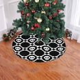 thumbnail image 2 of FMSHPON BlackWhite Skull Xmas Christmas Tree Skirt Stand Mat for Holiday Party Decoration Indoor Outdoor 48 inches, 2 of 3