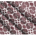 thumbnail image 3 of Soimoi White Cotton Cambric Fabric Maroon Paisley Printed Fabric 1 Yard 56 Inch Wide, 3 of 7