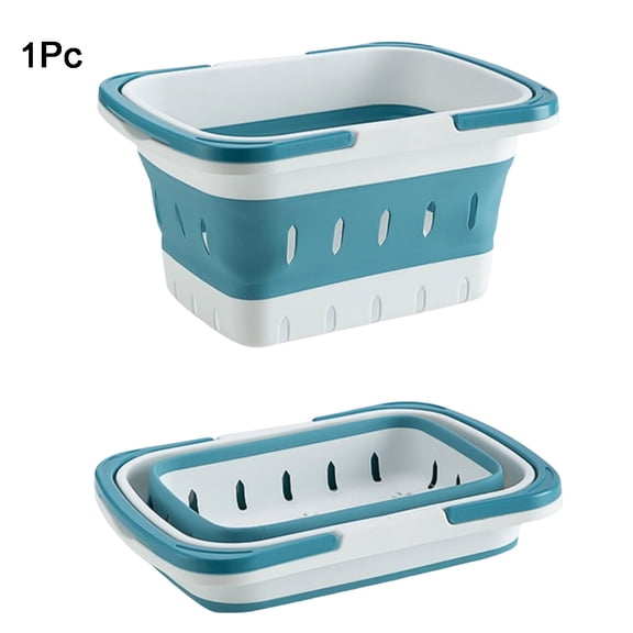 Foldable Collapsible Laundry Basket with Handles Oval Tub Portable Space Saving Washing Hamper for Home Bathroom
