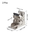 thumbnail image 2 of Unique Bargains 2 Pack Table Leg Folding Brackets Foldable Self Lock Hinges, Silver Tone, 2 of 6