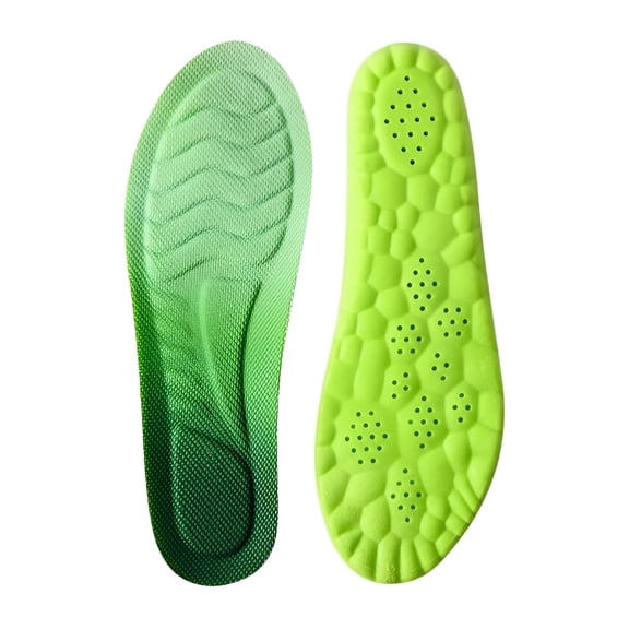 XIRQI 2026 New Sports Insoles for Shoes Pu Sole Soft Breathable Shock Absorption Cushion Running Orthopedic Care Insoles Green Eu37-38(240Mm)