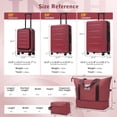 thumbnail image 3 of imerelez Luggage Sets 5 Piece with Front Opening, Hardside Expandable Carry On Suitcase Set with Double Spinner Wheel, Lightweight Travel Luggage with USB Port,TSA Locks (20"24"28"), 3 of 8