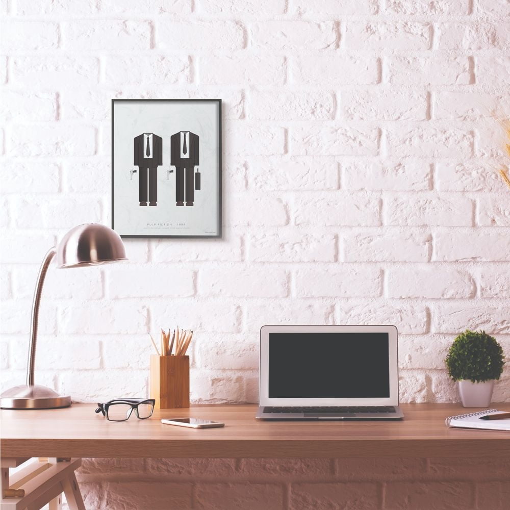 Stupell Industries Pulp Fiction Famous People Characters Fashion Design Framed Wall Art by Fred Birchal