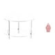 thumbnail image 1 of Mesa Auxiliar Acrílica Para Sala De Estar Con Tapa De Jarrón De Cerámica Tipo Tarro De Jengibre, Ideal Para Arreglos Florales. Mueble De Noche De Fácil Montaje Con Espacio De Almacenamiento., 1 of 8