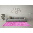 thumbnail image 3 of Ahgly Company Indoor Round Oriental Pink Modern Area Rugs, 7' Round, 3 of 4